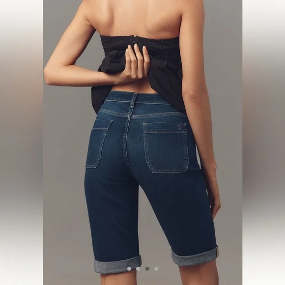 Anthropologie X Pilcro Denim Bermuda Shorts Chimbote Wash - Picture 3 of 4